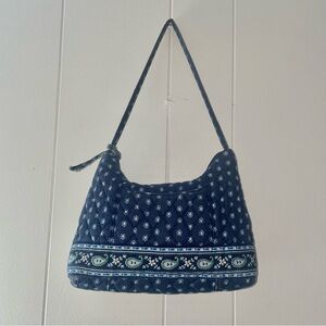 Vera Bradley Dark Blue Patterned Hobo Bag